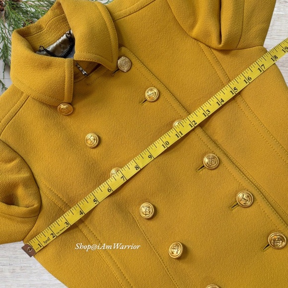 J.Crew goldenrod double breasted double cloth wool belted coat *shop@iamwarrior - Picture 7 of 15